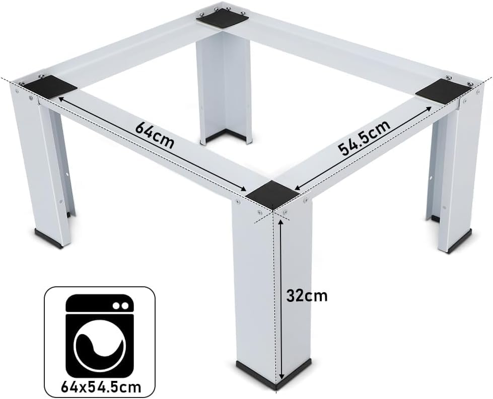 63cm Waschmaschinen Untergestell  Bis 150kg aus Hochwertigem Stahl