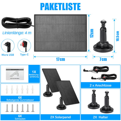 3W Solar - Ladegerät für Blink Outdoor Kameras – Zuverlässige Solarstromversorgung