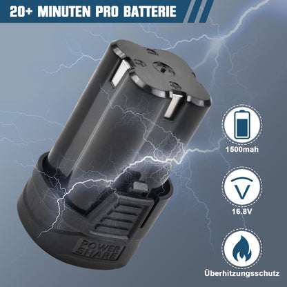 4 - Zoll Akku Mini Kettensäge – Leichte kabellose Gartensäge mit 350W Motor, 60 Min Laufzeit, ideal für Äste & Holzschnitt im Garten