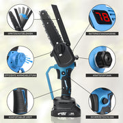 450W Mini Akku Kettensäge – leicht, bürstenloser Motor, Garten & DIY