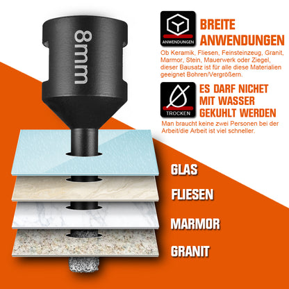 11tlg M14 Diamant Bohrkronen 6/8/10/12/20/35/45/50/68cm + 2 Trennscheibe 125mm - XIIW