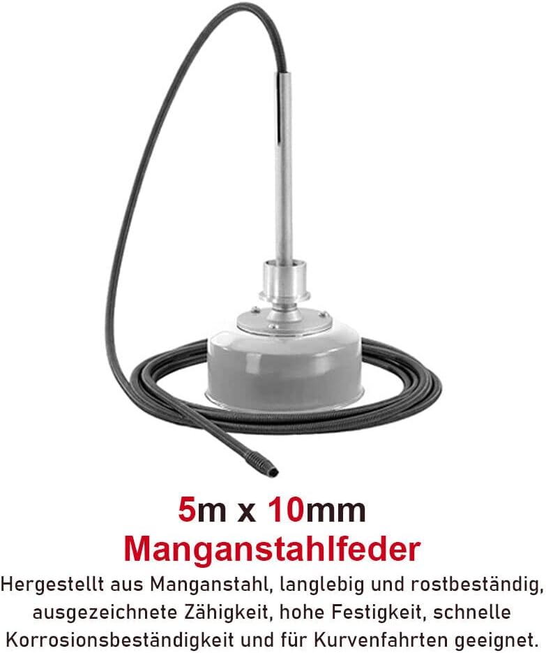 Drain Clean Rohrreinigungsgerät  39.5m Spirale | 500W 450PRMM | für Ø30-100mm Rohrleitungen | 8 Köpfe |