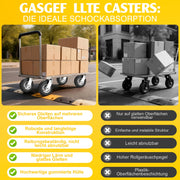 4er Set Pneumatische Rollen 250mm – 2 Bremsrollen + 2 Lenkrollen, Schwerlast & Geländegängig