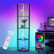5 Stufige RGB Eckregal Stehend,LED Stehlampe Wohnzimmer 160cm App & Fernbedienung 2700 - 6500K
