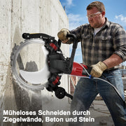 5000W Betonsäge elektrisch mit 408 mm Diamantklinge & Naßschnittsystem für Wand, Beton & Stein
