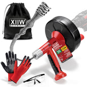 500W Rohrreinigungsgerät mit Manuell - und Bohrerantrieb, 9,5m Spirale, für Haushalt Abflussreinigung