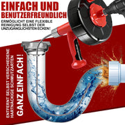 500W Rohrreinigungsgerät mit Manuell - und Bohrerantrieb, 9,5m Spirale, für Haushalt Abflussreinigung