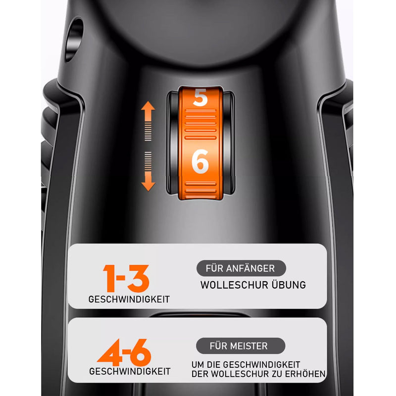 550W Profi - Schafschermaschine – Verstellbare Tierhaarschneidemaschine für Schafe & Hunde mit dickem Fell