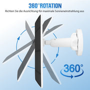 5W Solarmodul für Akku - Überwachungskameras – Outdoor Solarpanel IP65 mit USB/USB - C/DC 3,5 mm für 5V WLAN Kamera