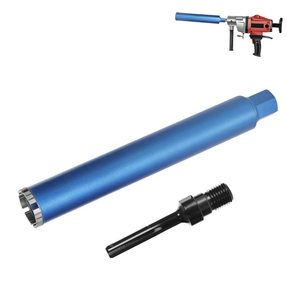 Diamond core bit L 460mm | Ø52mm-Ø200mm | 1 1/4 inch UNC | with turbo segment SDS-PLUS adapter core drill segment height 10mm wet core bit dry core bit laser welded for concrete granite marble stone masonry 