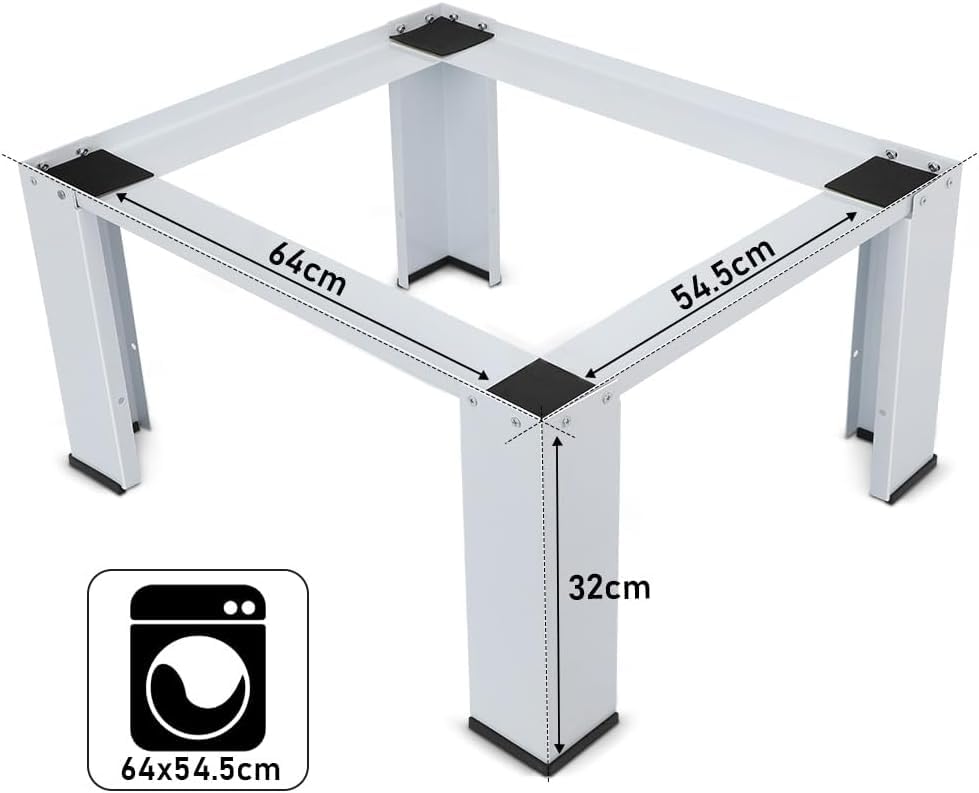 63cm Waschmaschinen Untergestell Bis 150kg aus Hochwertigem Stahl