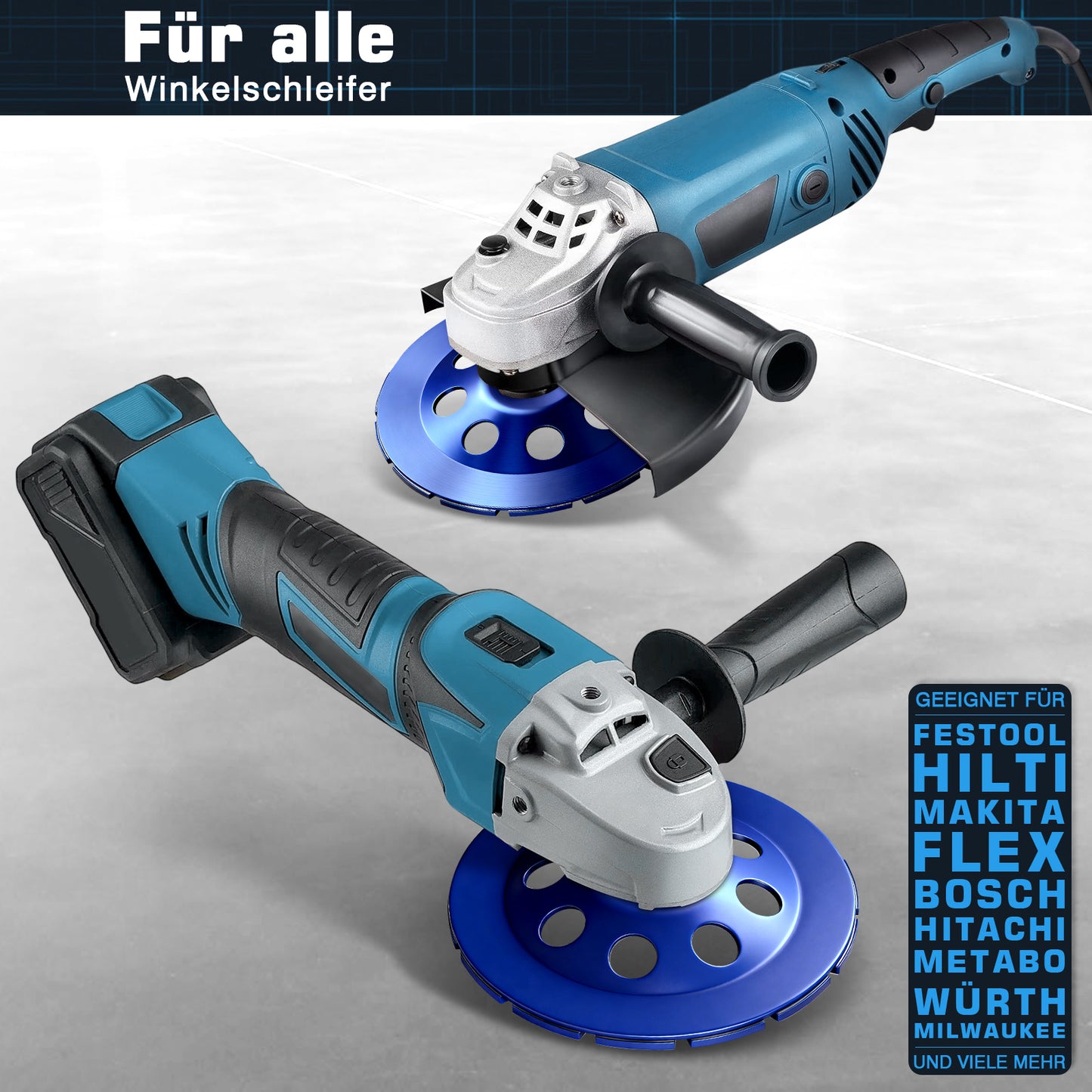 Premium Diamant-Turboschleifscheibe 100 mm mit 20 mm Bohrung für Winkelschleifer