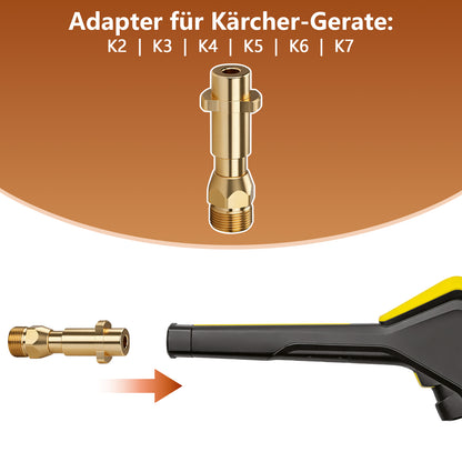 Professioneller Hochdruck-Rohrreinigungsschlauch mit 3-Schichten-System und 5 Düsen für Kärcher K2-K7 Hochdruckreiniger, bis 400 bar Betriebsdruck
