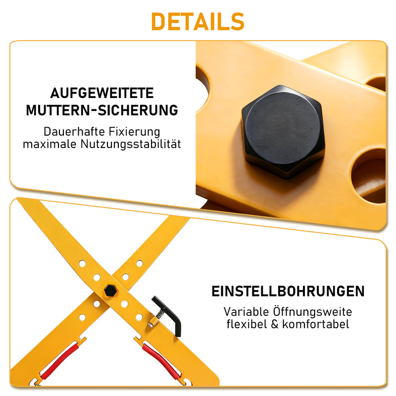 XIIW Versetzzange Bordsteinzange 350 kg, 30–51 cm, mit Kette für Bagger und Kran