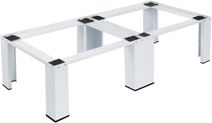 2 Fach Untergestell für Waschmaschinen Trockner Doppel Waschmaschinensockel | 126x54.5cm | max. 2x150kg - XIIW