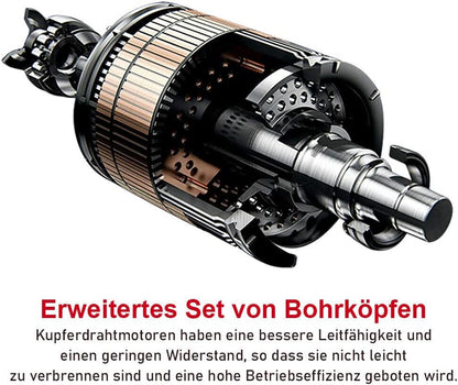 Drain Clean Rohrreinigungsgerät  39.5m Spirale | 500W 450PRMM | für Ø30-100mm Rohrleitungen | 8 Köpfe | - XIIW