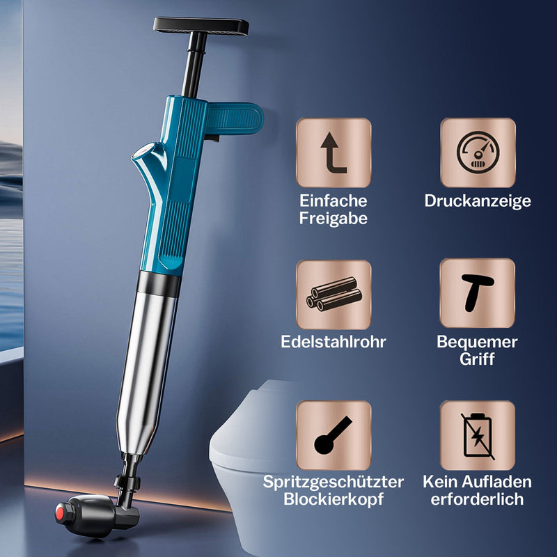 8 Bar Abflussreiniger Rohrreiniger Pumpe Druckluft Rohrreinigung