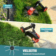 800W Akku - Rasentrimmer mit 2 Akkus – kompatibel mit Makita 18V