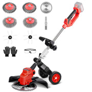 800W Bürstenloser Rasentrimmer für Makita 18V Akku, inkl. Schneidedraht, Metallklingen & Unkrautbürste – Effizient & Stromsparend für Gartenarbeit