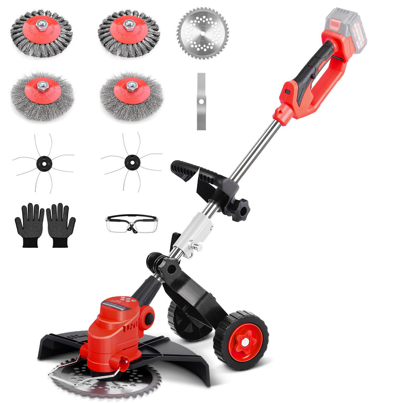 800W Bürstenloser Rasentrimmer für Makita 18V Akku, inkl. Schneidedraht, Metallklingen & Unkrautbürste – Effizient & Stromsparend für Gartenarbeit