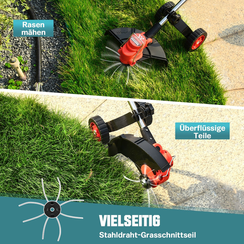 800W Bürstenloser Rasentrimmer für Makita 18V Akku, inkl. Schneidedraht, Metallklingen & Unkrautbürste – Effizient & Stromsparend für Gartenarbeit