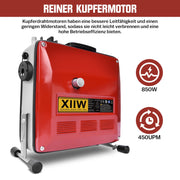 850W Rohrreinigungsmaschine Elektrischer Abflussreiniger für Ø20–200mm Rohre, 14m Ø22mm + 14.5m Ø16mm + 5m Ø10mm Spirale, Bohrköpfe, 450U/min