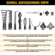 850W Rohrreinigungsspirale – Profi Rohrreiniger Maschine für Abwasserrohre, Rohrfräse zur Beseitigung von Verstopfungen