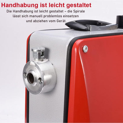 Drain Clean Rohrreinigungsgerät  39.5m Spirale | 500W 450PRMM | für Ø30-100mm Rohrleitungen | 8 Köpfe | - XIIW