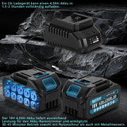 980W Akku Rasentrimmer Bürstenlos 18V mit 2 Akkus, Unkrautbürste & Sägeblatt, Freischneider Makita kompatibel