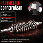 XIIW Wandfräse 1600W, Sanierungsfräse 120 mm mit Seitenfräser, 1000–4000 U/min für Putz, Farbe & Kleberreste