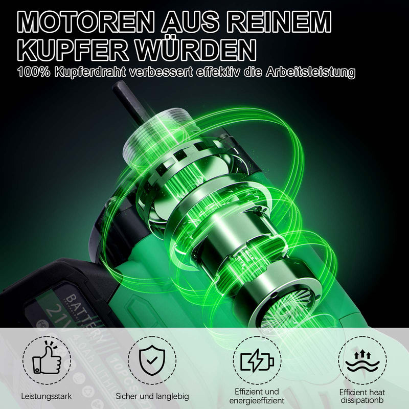 XIIW Kabelloser Betonrüttler 850W Kupfermotor | Ø35 mm Rüttelstab | 200Hz für dichten stabilen Beton
