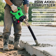 XIIW Kabelloser Betonrüttler 850W Kupfermotor | Ø35 mm Rüttelstab | 200Hz für dichten stabilen Beton
