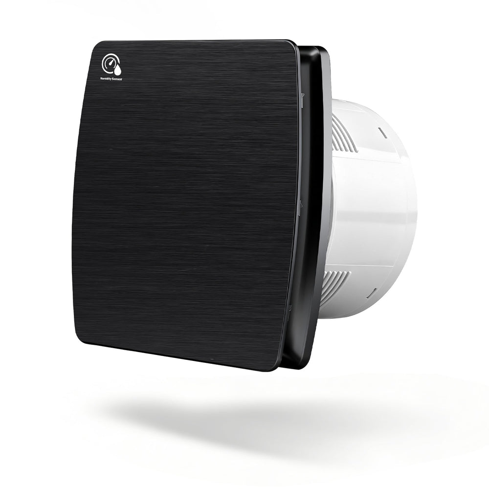 Abluchtventilator 150 mm met vochtsensor & naloopfunctie, 95 m³/h stille badventilator IPX4 tegen vocht & schimmel