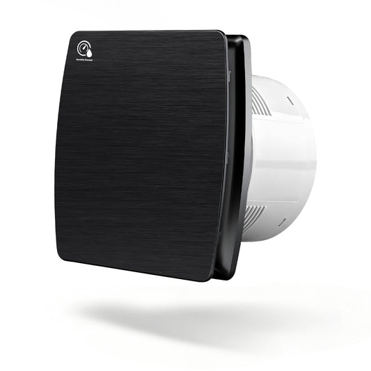Abluftventilator 150mm mit Feuchtesensor & Nachlauffunktion, 95 m³/h leiser Badlüfter IPX4 gegen Feuchtigkeit & Schimmel