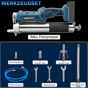Akku Fettpresse 12000 PSI Hochdruck, 2 - in - 1 Griff, LED, 600g Kapazität, kabellos