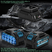 Akku Freischneider mit bürstenlosem Motor 1380W – Multifunktions Rasentrimmer mit Sägeblatt, Metallmesser und Bürsten, kabellose Motorsense