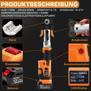 Akku - Presszange elektrohydraulisch – automatische Druckkontrolle, TH & V Pressbacken
