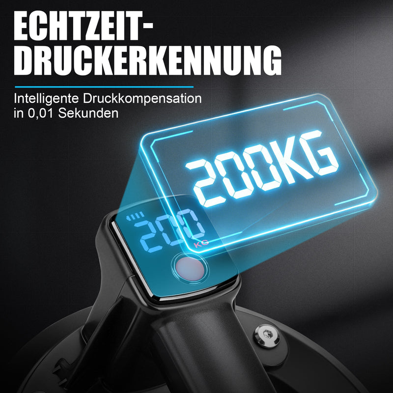 Akku Vakuumheber 200 kg mit Digitalanzeige – Elektrischer Saugheber für Glas & Fliesen