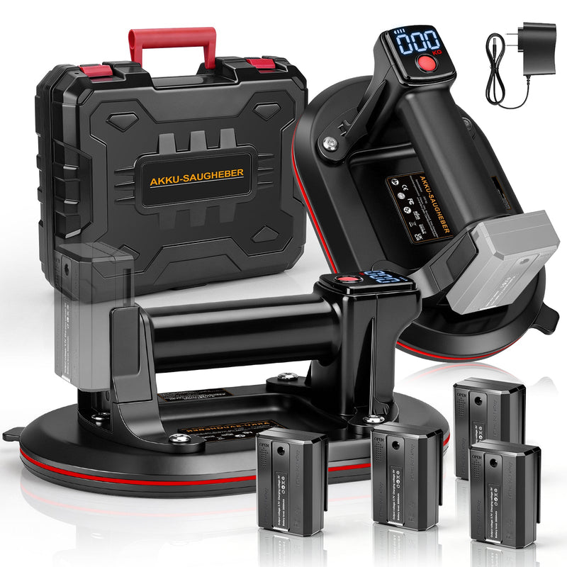 Akku Vakuumheber 260 kg mit Digitalanzeige & automatischer Druckregelung