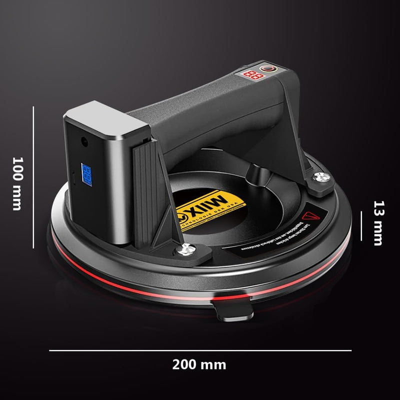 Akku Vakuumheber 300 kg – Kabellos mit Drucksensor & 12,6V Akku – Für Glas, Fliesen & Metallplatten – Tragbar & Mobil für Baustellen