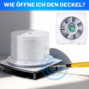 Automatischer Luftentfeuchter mit Feuchtigkeitssensor und Timer - Nachlauf – Leiser IPX4 - Badlüfter für Bad, Dusche und Küche