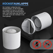 Badlüfter Ventilator 100mm – Leise, Effizient mit Rückstauklappe, Überhitzungsschutz für Badezimmer und Feuchträume