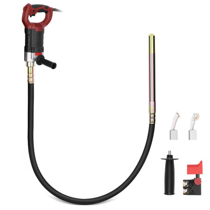 Betonrüttler 1800W mit 1,5m Schlauch & 35mm Vibrationskopf – Hochleistungs - Betonrüttler für Baustelle & Schalungsarbeiten