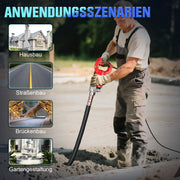 Betonrüttler 2100W mit 38 mm Vibrationskopf – Für Fundamente, Bauarbeiten und Bodenplatten