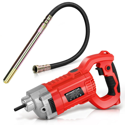 Betonrüttler 2100W mit 38 mm Vibrationskopf – Für Fundamente, Bauarbeiten und Bodenplatten