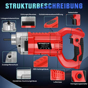 Betonrüttler 2100W mit 38 mm Vibrationskopf – Für Fundamente, Bauarbeiten und Bodenplatten