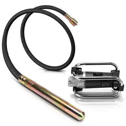 Betonrüttler 3200W mit 35mm Vibrationskopf und 4m flexibler Welle für Betonverdichtung