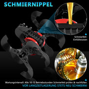 Bodenfräse Aufsatz für Freischneider 26mm 9 - Zahn Gartenfräse Kultivator Bodenlockerer mit Manganklingen für Benzin Rasentrimmer Garten