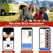 Brutgerät 12 Eier mit Kamera App Steuerung Inkubator automatisch Hühner Wachtel Eier Brutmaschine Temperatur Feuchtigkeit Kontrolle