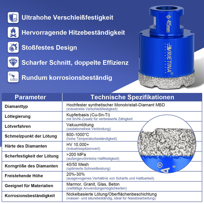 Diamant Bohrkrone M14 – Fliesenbohrer für Beton, Granit & Feinsteinzeug